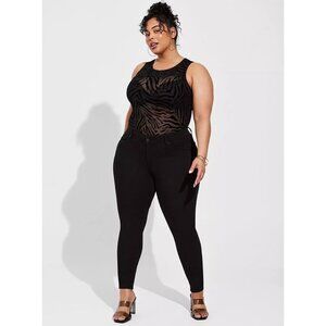 Torrid Flocked Zebra Bodysuit